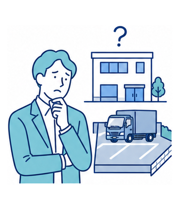 営業所とトラック車庫の要件を確認する事業者